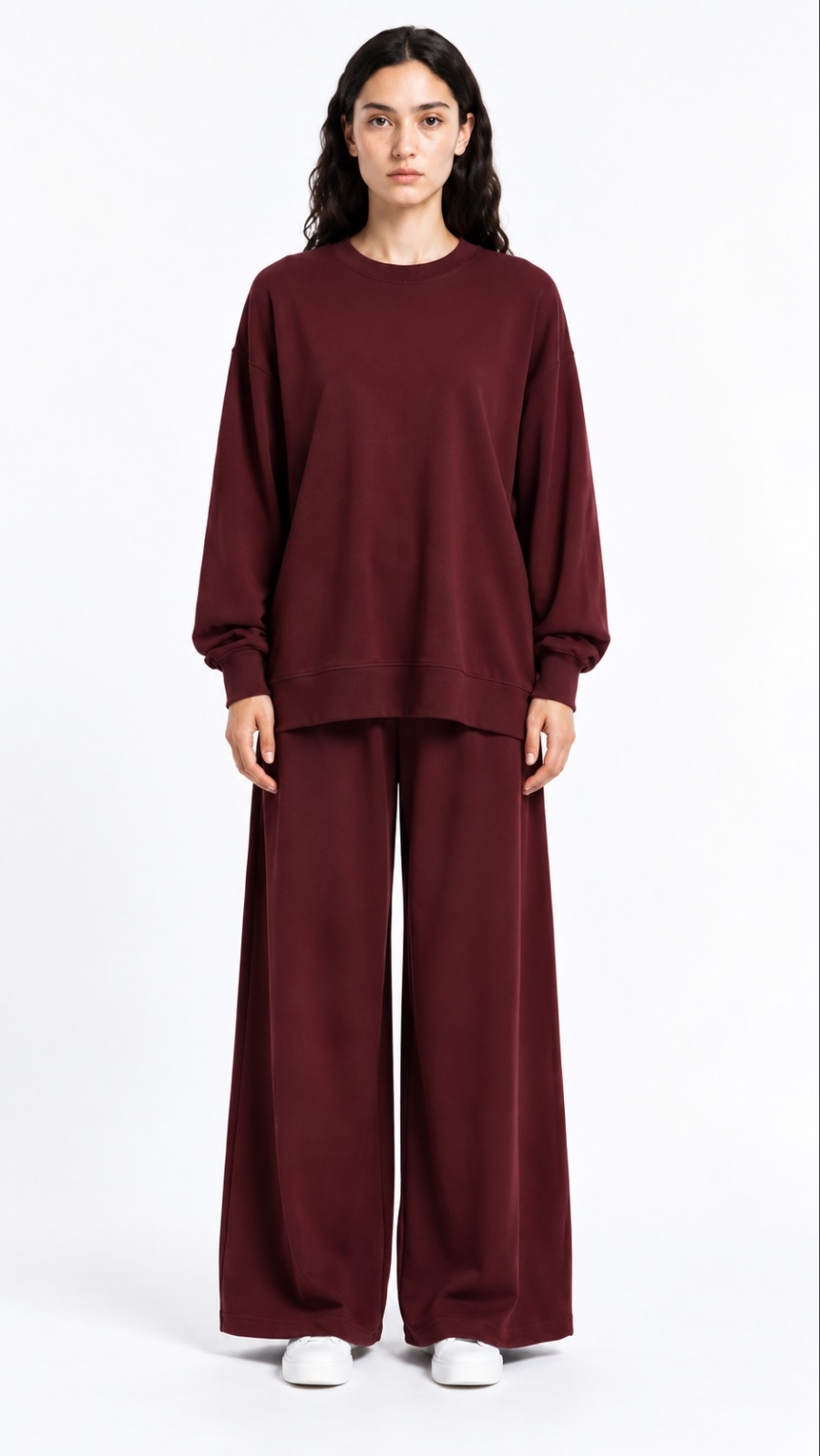 Oversize Modal Şık Takım Mürdüm