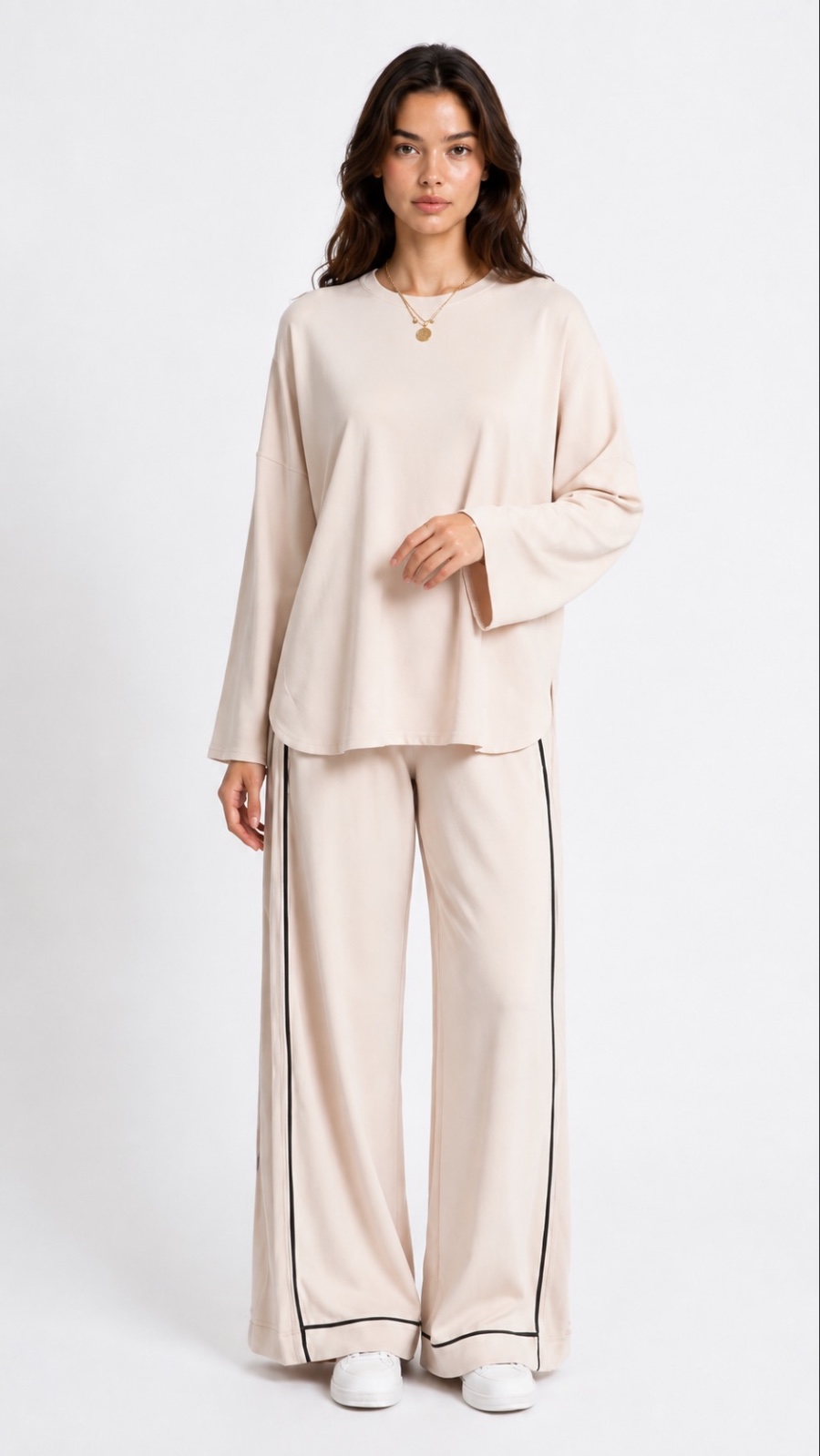 Oversize Şerit Detaylı Takım