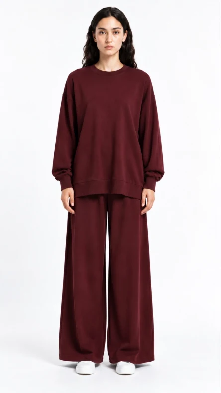 Oversize Modal Şık Takım Mürdüm
