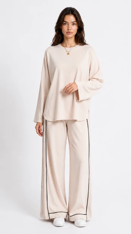 Oversize Şerit Detaylı Takım